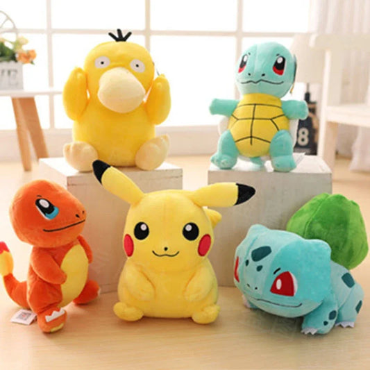 20CM Pokemon Plush Doll Pikachu Stuffed Toys for Children Charmander Squirtle Bulbasaur Jigglypuff Eevee Snorlax Lapras Kids