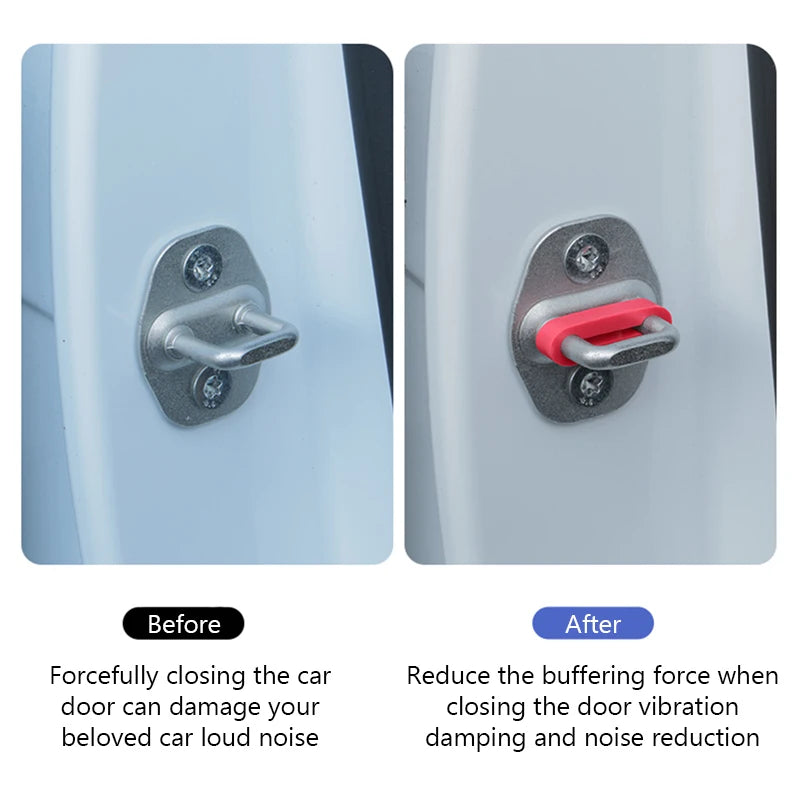 1/4pcs Car Door Shock Absorber Universal Car Door Buckle Soundproof Deadener Damper Cushion Anti-Vibration Buffer Pad 2026 New