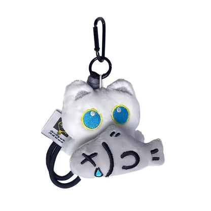 Cute Cartoon Plush Black Cat Keychain Bag Pendant Decoration Kawaii Stuffed Doll Toy Car Keyring Accessories Couples Gift