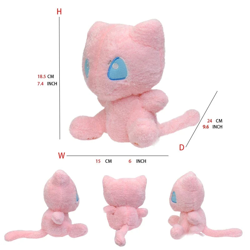 Pokemon Mew Plush Doll Kawaii Cartoon Go dex Mew Plush Toys Soft Stuffed Kawaii Anime Doll Pillow Birthday Gift For Kids