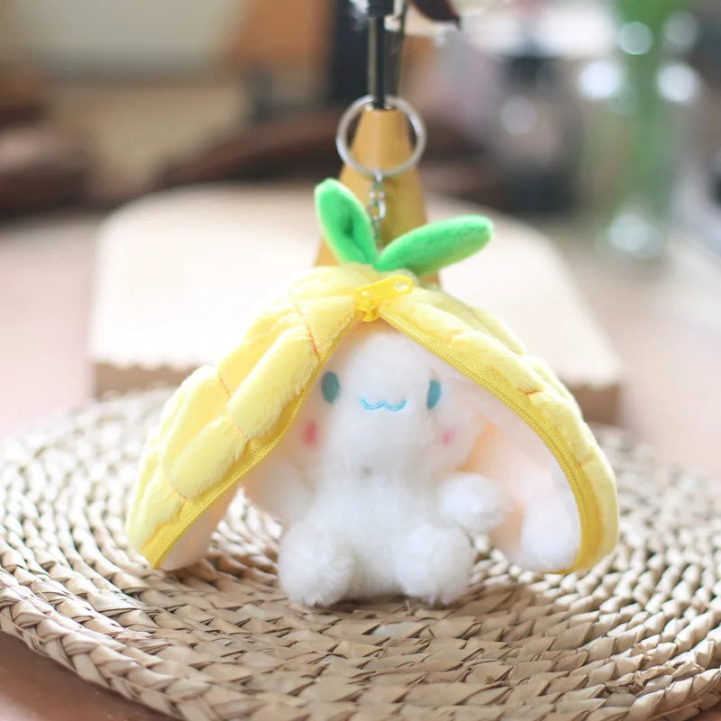 Kawaii Fruit Bunny Plush Toy Cute Carrot Strawberry Turn Into Rabbit Plush Toy Kids Birthday Christmas Gift peluches pequenos