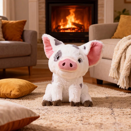 Kawaii Moana Pig Rooster Plush Toy Anime Pig Princess Chicken Stuffed Animals Accompany Sleep Toy Home Decor Birthday Gifts