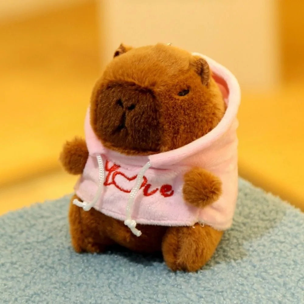 Cute Capybara Plush Toy Hoodie with Wings Simulation Doll Small Size Stuffed Animals Anime Fluffty Toy Birthday Party