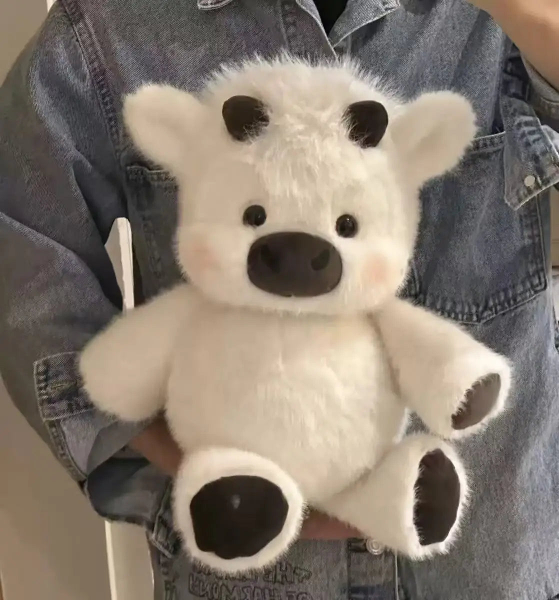 Adorable Highland Cattle Plush Toy 45cm - Huggable Running Cow Stuffed Animal Made with Premium Soft Fabric, Soothing Companion